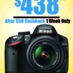 SYD Broadway Camerahouse D3200 18-55 VRII $438 After $50 Camerahouse Cashback Pay $488 in-store