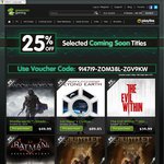 Green Man Gaming 25% OFF Selected Coming Soon Titles