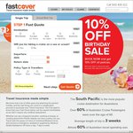 10% OFF All Fast Cover Travel Insurance