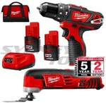 Milwaukee 3 Pce Kit with 2 Batterys, Charger, Bag $269 + DEL @ Sydney Tools