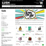 LUSH.com.au 50% off Sale Items with SALE50