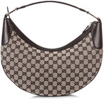 40% OFF Gucci Logo Print Half Moon Handbag - Grey $329.40 Plus Shipping from COTD