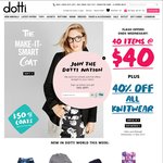 Dotti Online Only (Ends Tonight): 40% off All Knitwear + 40 Items for $40 (Delivery $9.95 Aus Wide)