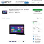 Microsoft Surface Pro 2 Tablet $899 - 256GB, SSD, 8GB RAM + Upgrade to Windows10 @ eStore