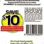 Woolworths - $10 off When You Spend $100+