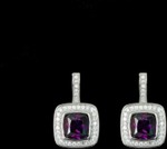 Deep Amethyst & CZ Earrings + Pendant $45 (Normally $159, Save 72%) @ Haggled