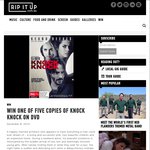 Win 1 of 5 copies of 'Knock Knock' on DVD from Rip It Up [SA]