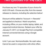 Google Play 2 TV Episodes for $0.99 each