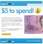 Snap Fish $5 for Spend. No Minimum Spend