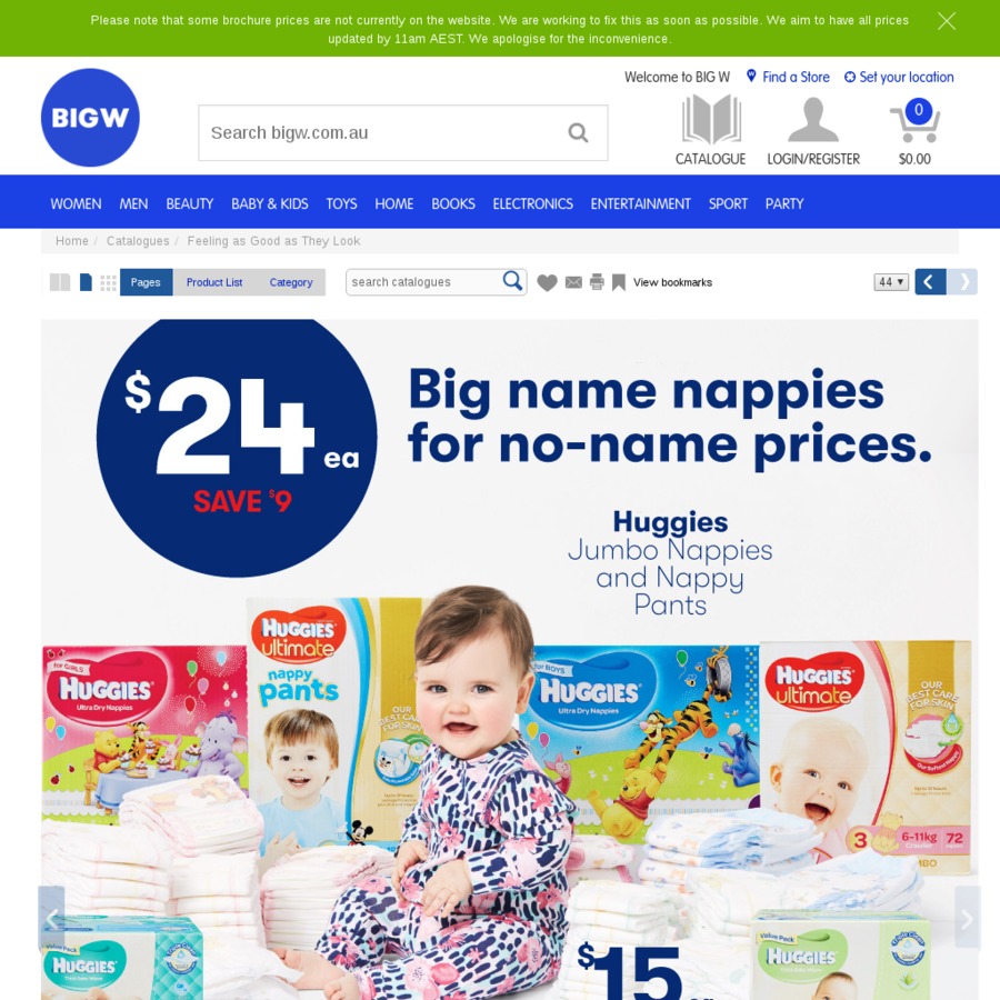 big w nappies