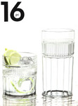 Solid Glass Beverage Set 16pcs - $16 + ($5.99 shipping)