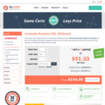 74% off - Comodo Positive SSL Wildcard Certificate at USD $51.33 (~AUD $64.07) Per Year for 3 Years @ Cheap SSL Shop