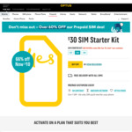 $30 Optus Prepaid SIM Starter Kit for $10 + Free Delivery @ Optus