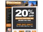 20% off everything at ANACONDA