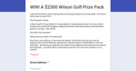 Win a $2,500 Wilson Golf Prize Pack from Inside Golf/Wilson