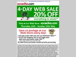 Koorong Web Sale 20% off Everything in Stock. 12-15 May