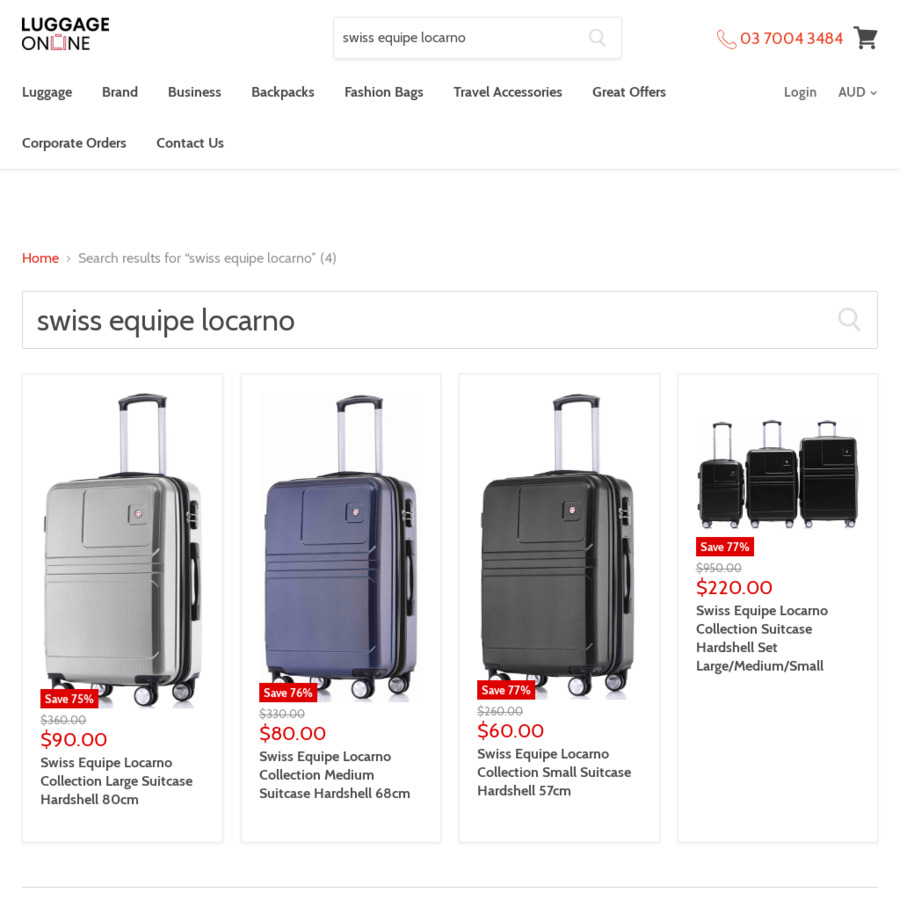 swiss equipe suitcase