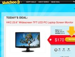 HKC 23.6" Widescreen TFT LED PC Laptop Screen Monitor for $170.00 Delivered