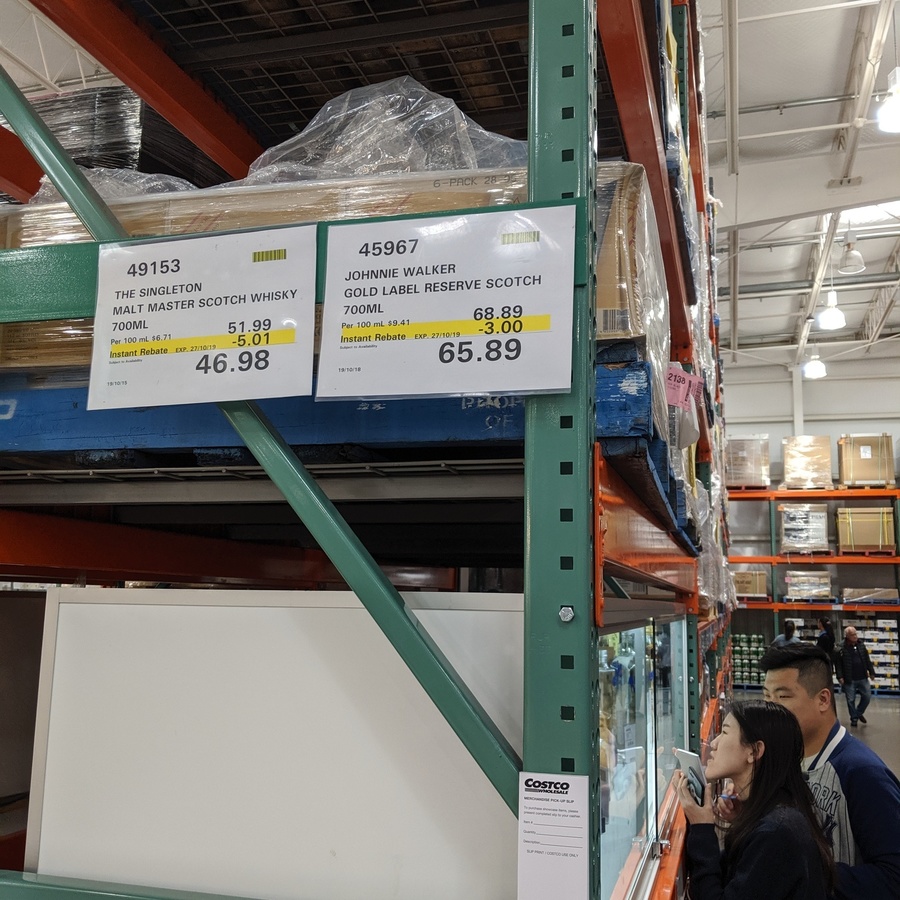 Costco johnnie walker gold label