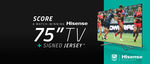 Win a Hisense 75″ Series Q8 4K ULED TV & NRL Jersey Worth $3,898 from Hisense