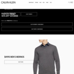 40% off Sitewide (Excludes Sale Items) + Shipping (Free Shipping > $100) @ Calvin Klein