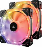 Corsair HD140 RGB LED 140mm High Performance PWM Dual Fans with Controller $64.76 Delivered @ Amazon AU