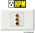HPM Excel AV Module RCA Sockets (Yellow, Red, White) with Wall Plate XLP903WEWE $9 Delivered @ Coffeeelisa eBay