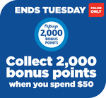 Bonus flybuys Points: 2000 with $50 Online Spend; Additional 2000 with $100 Online Spend on Selected Items @ Liquorland
