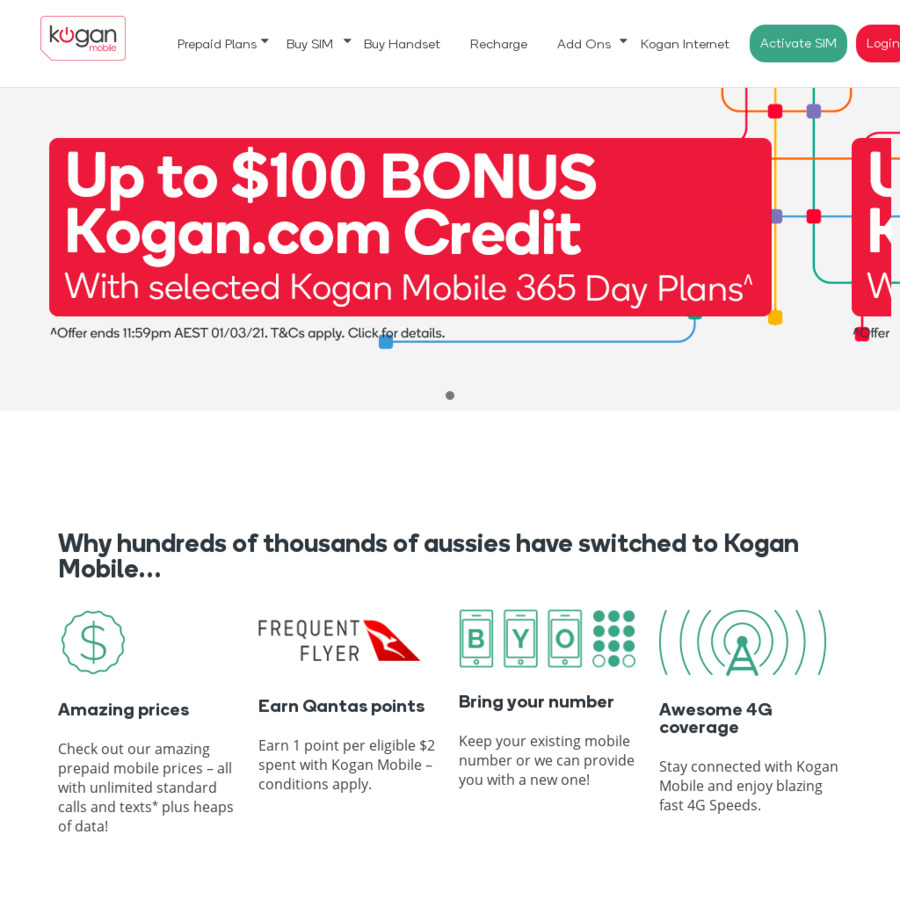 Kogan Yearly Mobile Plans