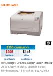 HP Laserjet CP1215 Colour Laser Printer $145 after cashback
