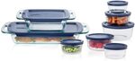 Pyrex Easy Grab Glass Bake 'N Store Glass Food Containers Blue 16 piece - $30 + Delivery ($0 with Prime/ $39 Spend) @ Amazon AU