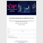 Win 1 of 4 Double Passes to See The Script Worth up to $119.90 from Frontier Touring
