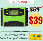 60A Solar Charge Controller PWM 12/24V $39 (Was $59) + $18.32 Delivery ($0 BNE C&C) @ Big Wei Battery