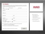Free Hugo Boss Fragrance Post Card