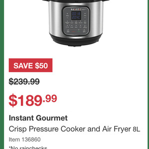 Costco pressure best sale cooker xl