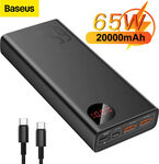 Baseus 20,000mAh Power Bank Quick Charge 65W $47.99, 100W $76.79 Delivered @ eBay