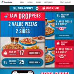 Buy 1 Large Premium/Traditional Pizza & Get 1 Large Traditional/Value Max/Value Pizza Free @ Domino's