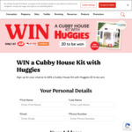 WIN a Cubby House Kit with Huggies