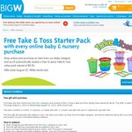 FREE Take and Toss Starter Pack with Any Online Baby or Nursery Purchase @ Big W