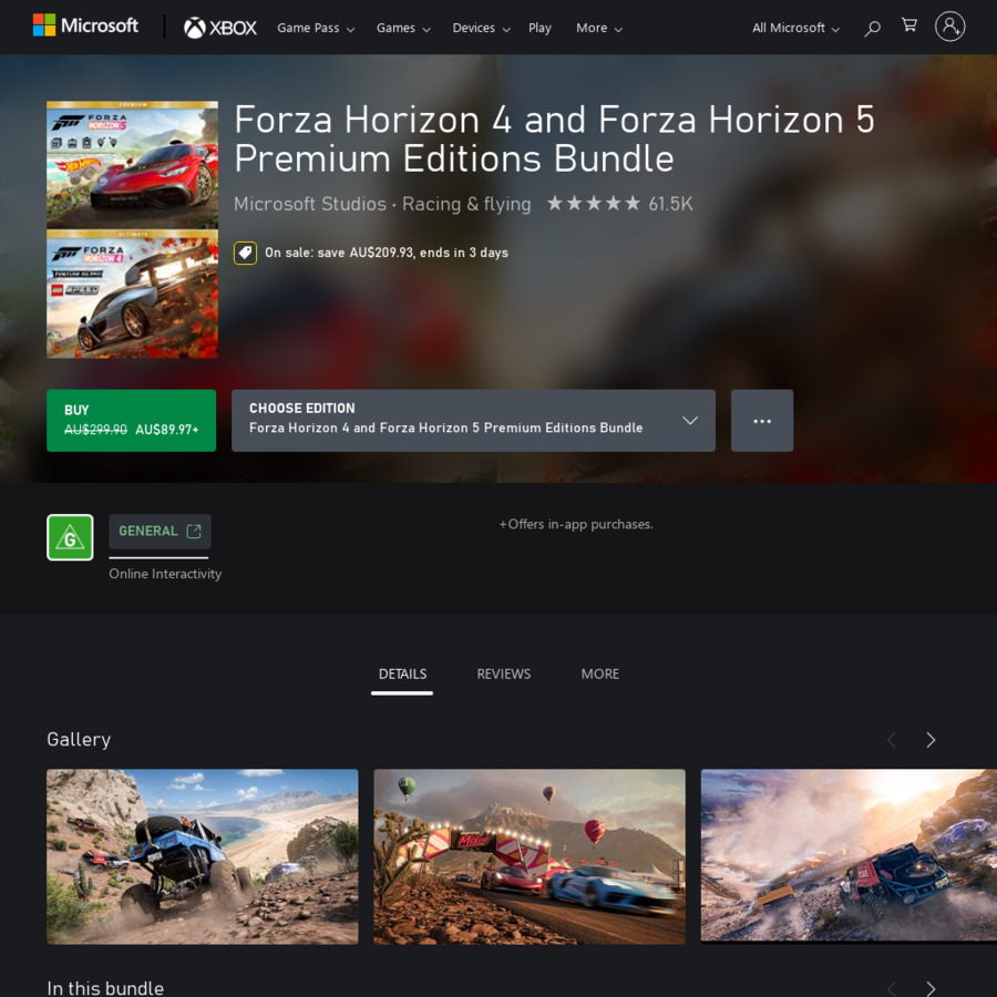 Buy Forza Horizon 5 and Forza Horizon 4 Premium Editions Bundle