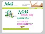 Special offers from Nad's: Beauty Bag $15.95 + p&h, Ingrow Solution $12.95 + FREE p&h