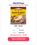 $2.85 Back in Shping Rewards on Old El Paso Taco Kit 350g (Currently $4.75 at Coles) @ Shping (Activation Required)