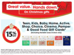 15% off TCN Teen, Kids, Baby, Home, Active, Shop, Choice, Cinema, Pamper + More Gift Cards (Excludes Variable Load) @ Coles