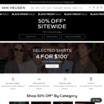 Van Heusen Shirts - 4 for $100 + Free Delivery, & 50% off Storewide @ Van Heusen
