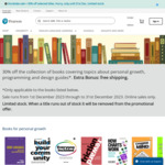 30% off Select Personal Growth, Programming and Design Books & Free Shipping @ Pearson Australia