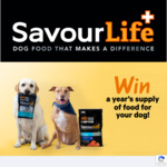 Win a Year's Supply (80kg) of Dog Food valued at $1079.92 from SavourLife