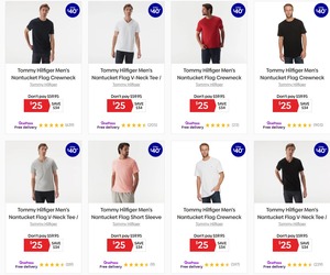 Tommy Hilfiger Flag Tees - 2 for $40 + Delivery (Free with OnePass) @ Catch
