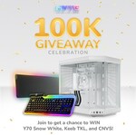 Win a HYTE Y70 Snow, Keeb TKL and CNVS from HYTE