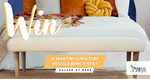 Win a Custom-Made Boucle Bench Seat Valued at $699 from Martini Furniture + The Block Shop