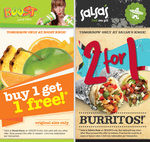 Boost Juice & Salsa's - Buy One Get One Free - Knox VIC Only, on 18/5/13
